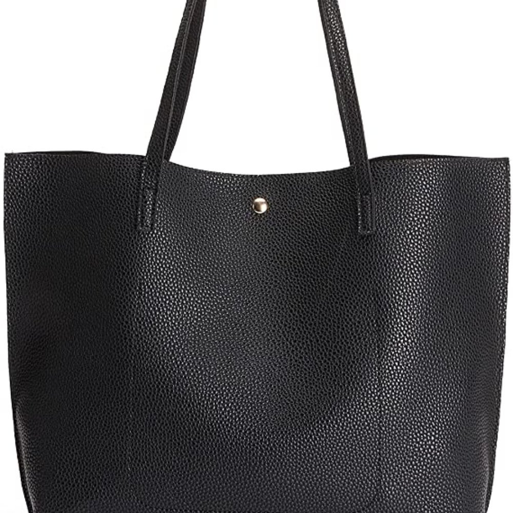 Women's Tote Shoulder Bag PU Leather Big Capacity Tassel Handbag